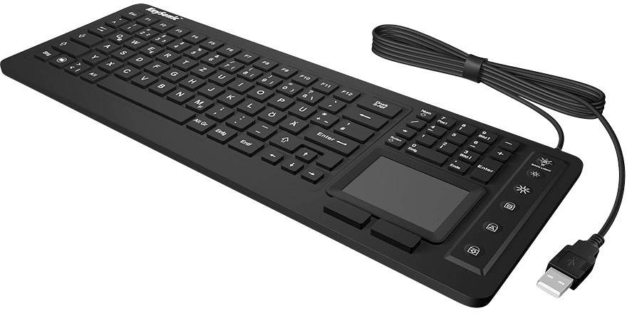Keysonic KSK-6231 INEL (DE) USB klávesnice německá, QWERTZ černá silikonová membrána, vodotěsné (IPX7), s podsvícením, i-2