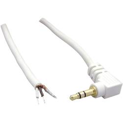 Jack konektor 3.5 mm BKL Electronic Pólů: 3, stereo, bílá 1 ks