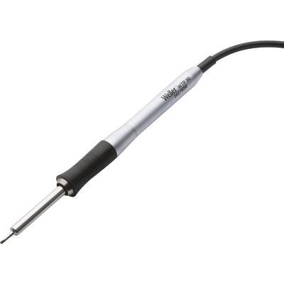 Pájecí pero s úzkým držadlem, černým gumovaným úsekem a stříbrným tělem, použitelné pro elektronické práce.