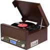 Retro USB gramofon s rádiem, přehrávačem kazet, CD/MP3 Renkforce RT-1923 s dálk. ovladačem, dřevo