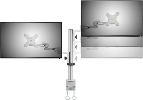 <br>  SpeaKa Professional<br>  SP-5986112<br>  <br>  držák na stůl pro monitor<br>  2 Displej: (s)<br>  33,0 cm (13") - 68,6 cm (27")<br>  šedá<br>  nastavitelná výška, naklápěcí, nakláněcí, otočný<br>