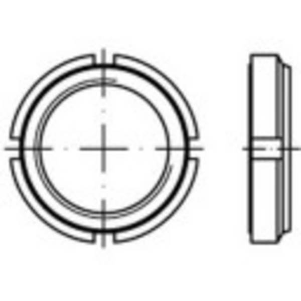 TOOLCRAFT  149928 hřídelové matice M17  3 mm    ocel galvanizováno zinkem 10 ks