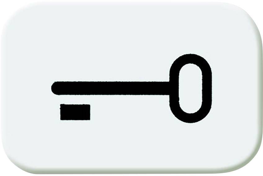 Černý symbol klíče na bílém pozadí, který symbolizuje přístup nebo odemykání.