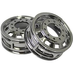 Chrómované ráfiky pre model ťahača Tamiya ScaleDrive 74000406, 1:14, 1 pár