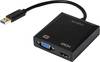 LogiLink UA0234 USB / VGA / HDMI adaptér [1x USB 3.0 zástrčka A - 1x VGA zásuvka, HDMI zásuvka] černá 10.00 cm