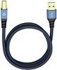 USB 2.0 [1x USB 2.0 zástrčka A - 1x USB 2.0 zástrčka B] 0.50 m modrá pozlacené kontakty Oehlbach USB Plus B