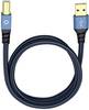 USB 2.0 [1x USB 2.0 zástrčka A - 1x USB 2.0 zástrčka B] 7.50 m modrá pozlacené kontakty Oehlbach USB Plus B