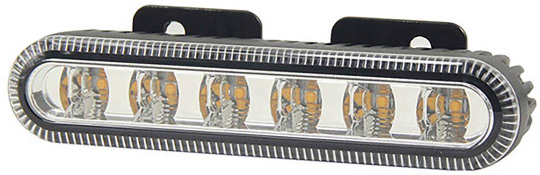 LED světelná lišta s šestiúhelníkovými světly, černě rámovaná, pro použití jako denní světlo nebo pomocné osvětlení.