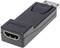 Černý adaptér z HDMI na DisplayPort pro připojení zařízení s HDMI ke konektoru DisplayPort.