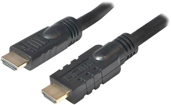 LogiLink HDMI kabel Zástrčka HDMI-A, Zástrčka HDMI-A 20.00 m černá CHA0020 4K UHD, pozlacené kontakty HDMI kabel