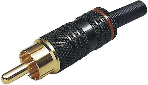 BKL Electronic 0101012 cinch konektor zástrčka, rovná Pólů: 2 červená 1 ks