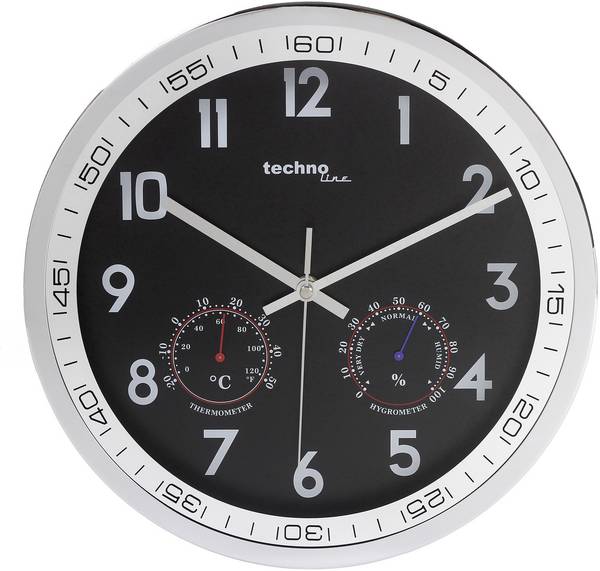 Techno Line WT 7981 Quartz nástěnné hodiny 30 cm x 50 mm, chrom