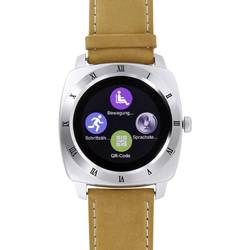 Chytré hodinky X-WATCH Nara XW Pro CL, stříbrná, hnědá