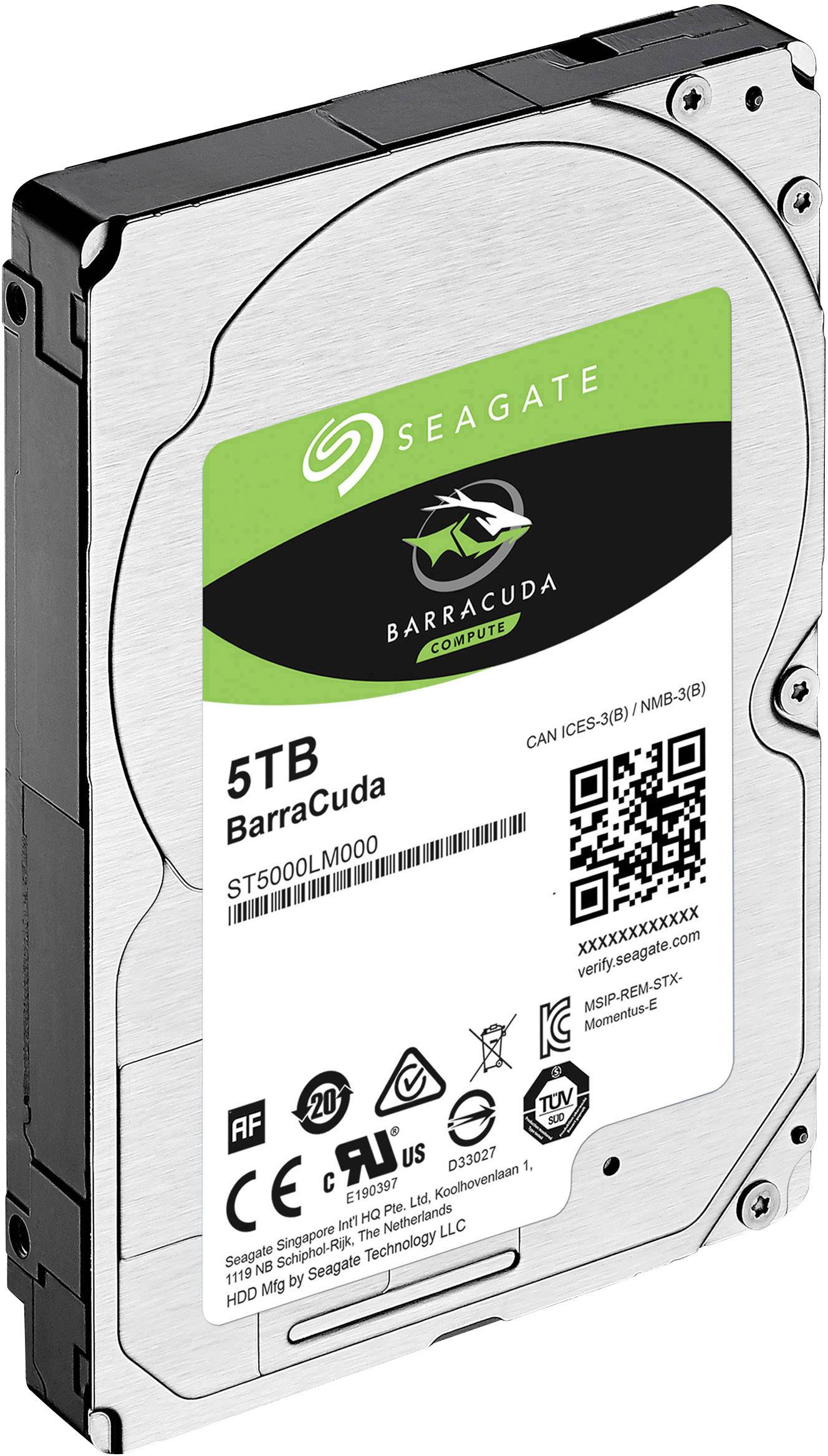 Seagate BarraCuda® 5 TB interní pevný disk 6,35 cm (2,5") SATA III ST5000LM000 Bulk-3