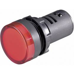 Blikající LED signálka, 22 x 64 mm, 230 V, červená