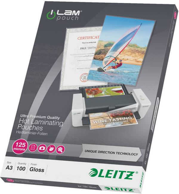 Leitz laminovací folie A3 125 micron lesklý  100 ks