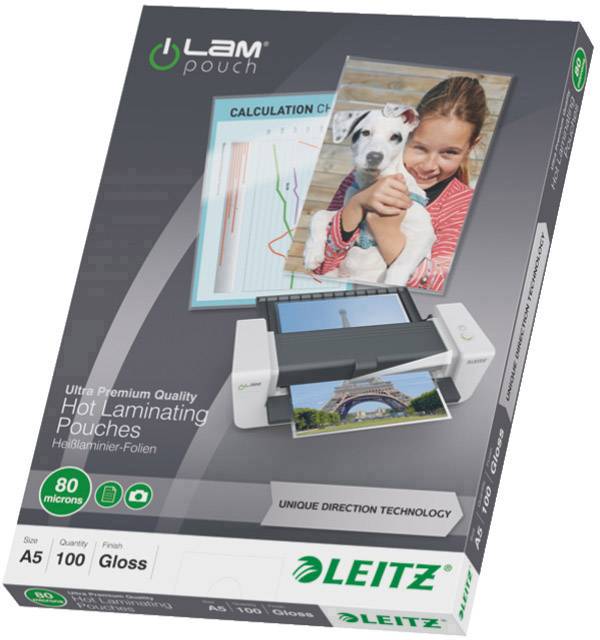 Leitz laminovací folie DIN A5 80 micron lesklý  100 ks