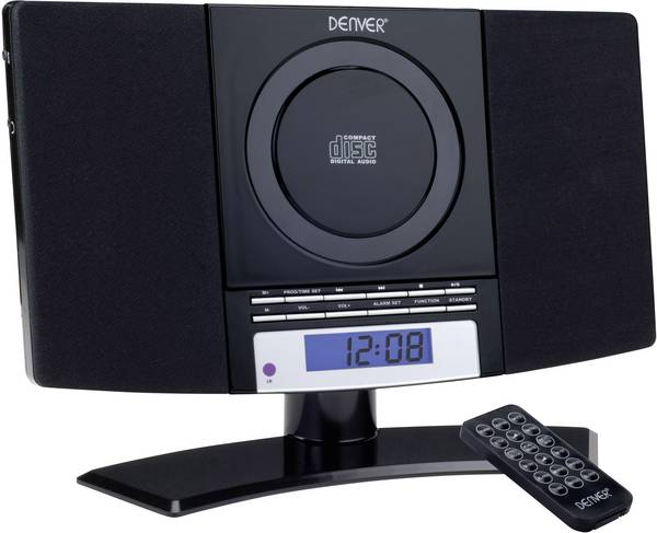 Denver MC-5220 stereo systém AUX, CD, FM, montáž na stěnu  černá