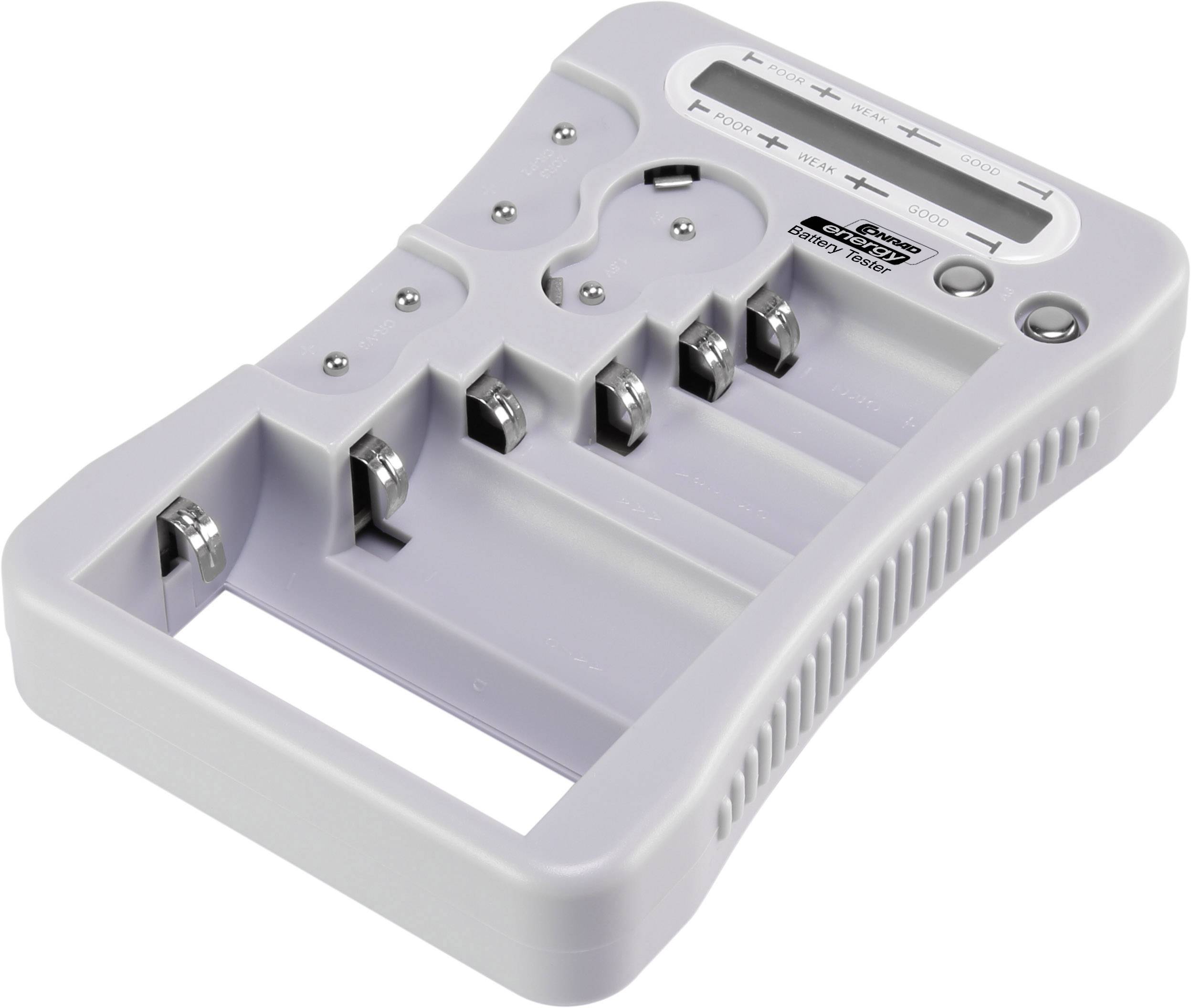 Conrad energy zkoušečka baterií a akumulátorů BT-1 Rozsah měření (zkoušečka baterií) 1,5 V, 3 V, 6 V, 9 V baterie 152745-1