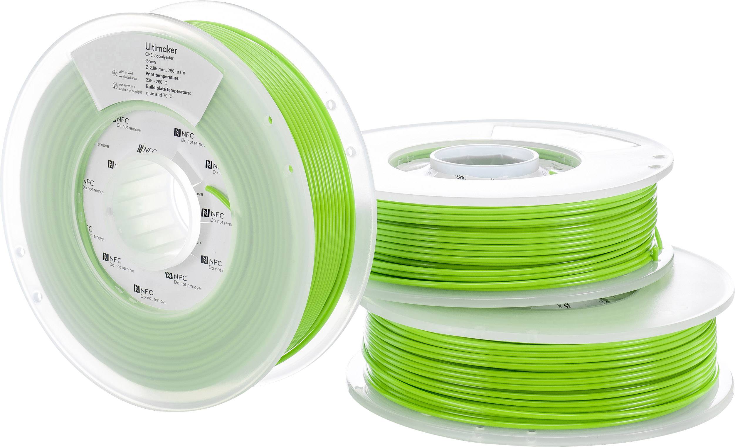 UltiMaker CPE - M0188 Green 750 - 201273 vlákno pro 3D tiskárny CPE 2.85 mm 750 g zelená 1 ks-1