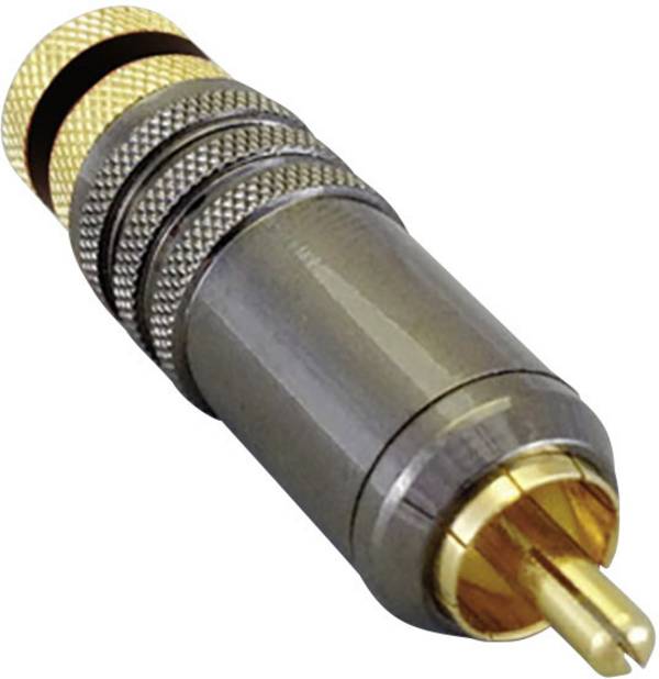 BKL Electronic 0101020 cinch konektor zástrčka, rovná Pólů: 2 černá 1 ks