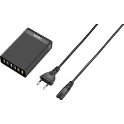 USB nabíječka VOLTCRAFT SPAS-12006 na 6 zařízení, do zásuvky (230 V), 12000 mA