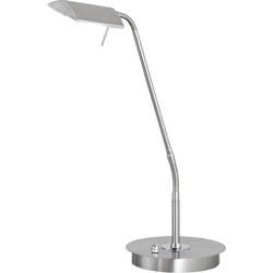 LED stolní lampa WOFI Cory 8321.01.54.6000, 8 W, teplá bílá, niklová (matná), chrom