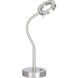 LED stolní lampa WOFI Naomi 8008.01.54.6000, 5 W, teplá bílá, niklová (matná), chrom