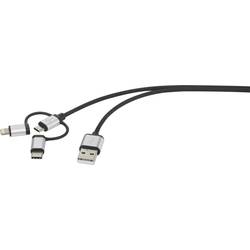 Apple iPad/iPhone/iPod, USB 2.0 kabel Renkforce rf-3/1LMC-01 RF-4600467, 0.5 m, tmavě šedá