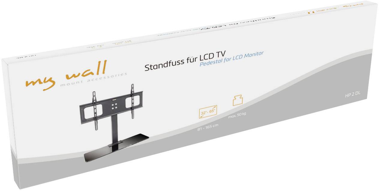 Obal stojanu na LCD TV značky 'my wall', vhodný pro velikosti obrazovek 81-165 cm, otočný, s nosností až 50 kg.