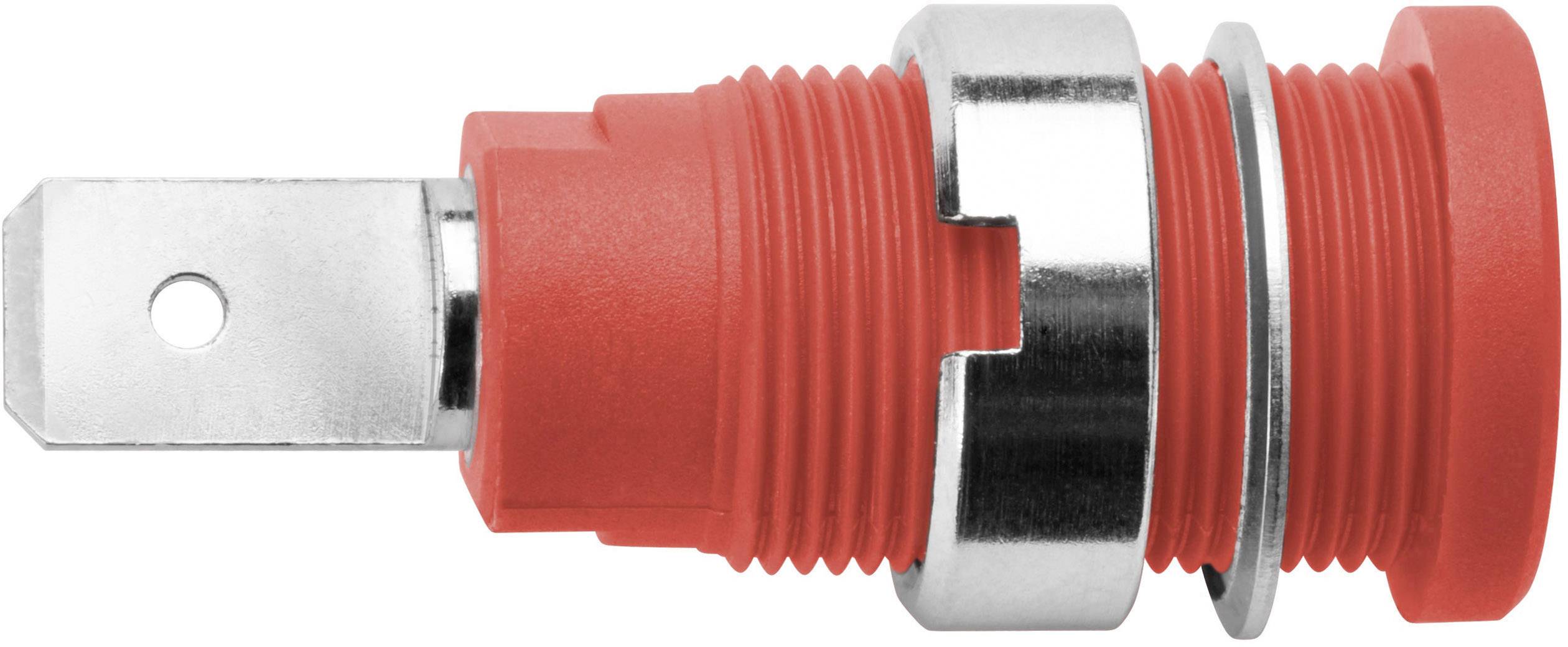 Schützinger SEB 6452 Ni / RT bezpečnostní laboratorní zásuvka zásuvka, vestavná vertikální Ø pin: 4 mm červená 1 ks