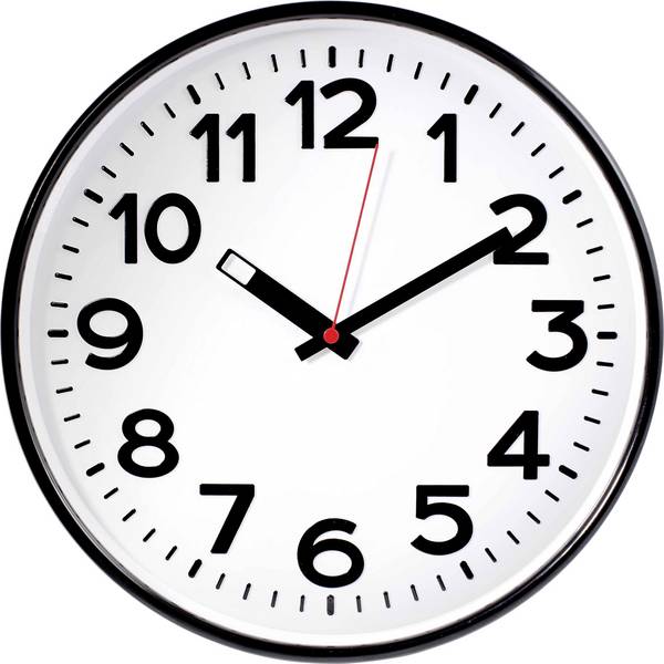 EUROTIME 82320 Quartz nástěnné hodiny 30 cm x 50 mm, černá