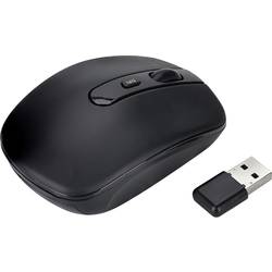Infračervený bezdrátová myš Renkforce Silent RF-4619385, integrovaný scrollpad, černá