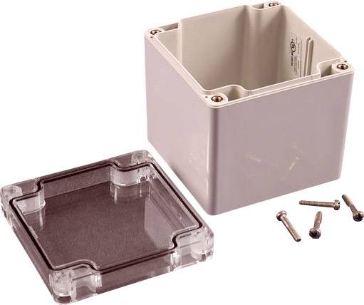 Hammond Electronics 1554EE2GYCL univerzální pouzdro 90 x 90 x 90 polykarbonát šedá, čirá 1 ks
