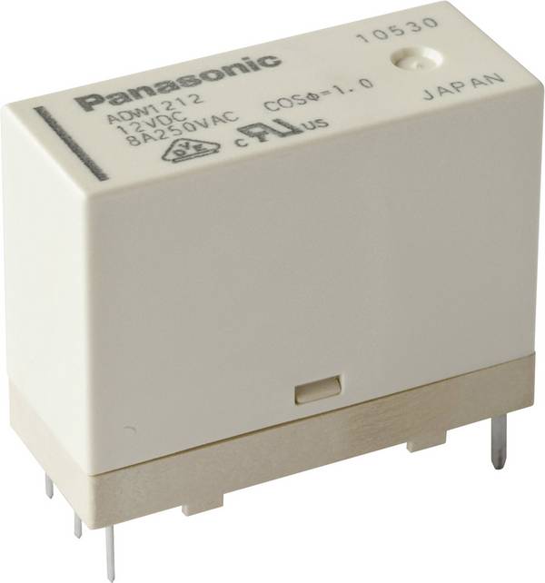 Panasonic ADW1112HLW, ADW1112HLW relé do DPS, bistabilní, 1 cívka, 277 V/AC, 16 A, 1 ks