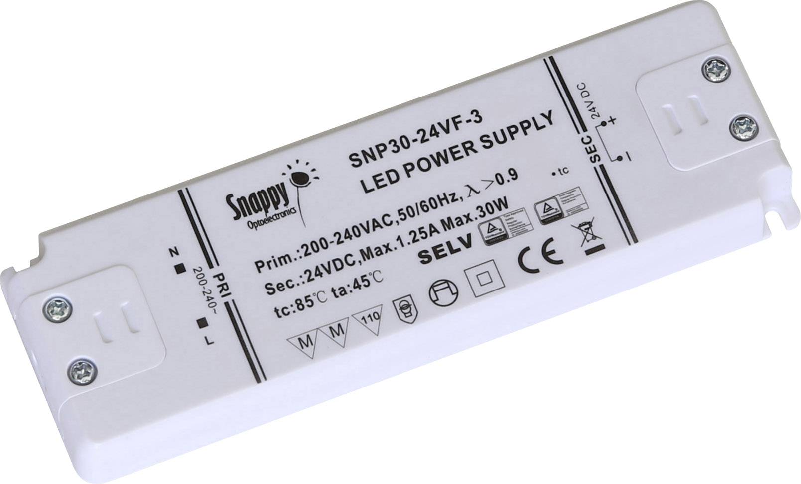 Dehner Elektronik SNP30-12VF-3 napájecí zdroj pro LED konstantní napětí 30 W 0 - 2.5 A 12 V/DC 1 ks