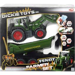 RC funkční model Dickie Toys 201119266 – zemědělské vozidlo Fendt, sada Farmář, 1:20, RtR