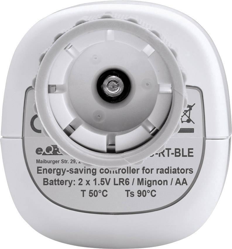 Regulátor úspory energie pro radiátory s požadavky na baterie 2 x 1,5V LR6/Mignon/AA. Nastavení teploty: T 50°C, Ts 90°C.