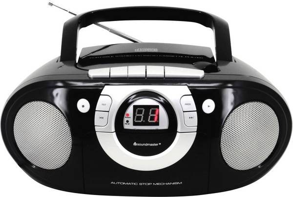 soundmaster SCD5100SW SCD5100SW rádio s CD, FM, AUX, CD, kazeta, černá