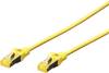 Digitus DK-1644-A-010/Y RJ45 síťové kabely, propojovací kabely CAT 6A S/FTP 1.00 m žlutá bez halogenů, kroucené páry , s ochranou, samozhášecí 1 ks
