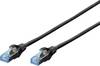 Digitus DK-1532-010/BL RJ45 síťové kabely, propojovací kabely CAT 5e SF/UTP 1.00 m černá kroucené páry 1 ks