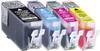 Basetech Ink náhradní Canon PGI-525PGBK, CLI-526C, CLI-526M, CLI-526Y kompatibilní kombinované balení černá, azurová, purppurová, žlutá BTC81 1513,0050-126