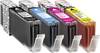 Basetech Ink náhradní Canon CLI-551BK XL, CLI-551C XL, CLI-551M XL, CLI551Y XL kompatibilní kombinované balení foto černá, azurová, purppurová, žlutá BTC90 1520,0050-126