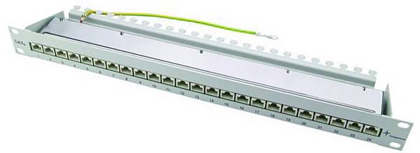 Telegärtner 100007034 24 portů síťový patch panel 483 mm (19") CAT 6A 1 U černá osazený