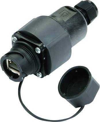 Telegärtner 100007449, RJ45 konektor, pouzdro spojky RJ45, černá, 1 ks