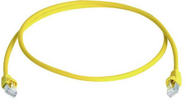 Telegärtner 100009130 RJ45 síťové kabely, propojovací kabely CAT 6A S/FTP 15.00 m žlutá samozhášecí, s ochranou, párové stínění, dvoužilový stíněný, bez halogenů, UL certifikace 15 m