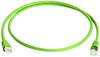 Telegärtner 100007974 RJ45 síťové kabely, propojovací kabely CAT 6A S/FTP 1.00 m zelená samozhášecí, s ochranou, párové stínění, dvoužilový stíněný, bez halogenů, UL certifikace 1 m
