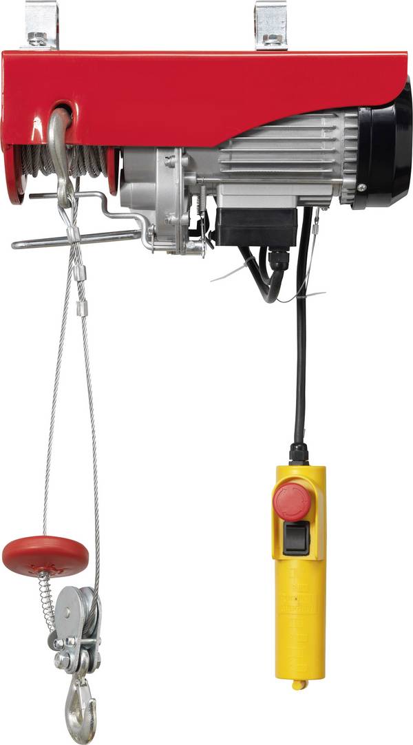 elektrický lanový kladkostroj TOOLCRAFT 1553742, 300 kg/600 kg, zdvih 18000 mm/9000 mm