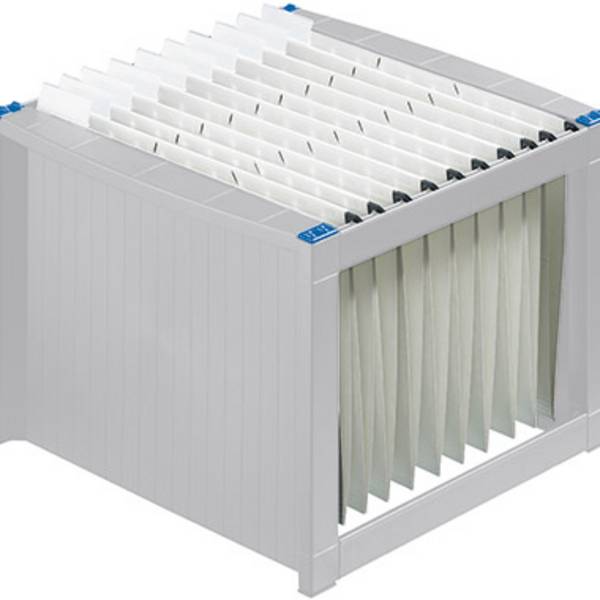 Helit box se závěsnými složkami Helit - Hängeregistraturregal - Blau, Hellgrau H6110084 světle šedá, modrá 1 ks