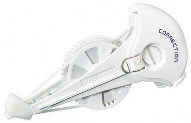 Bílý korekční roller s ergonomickým designem a nápisem 'CORRECTION'.
